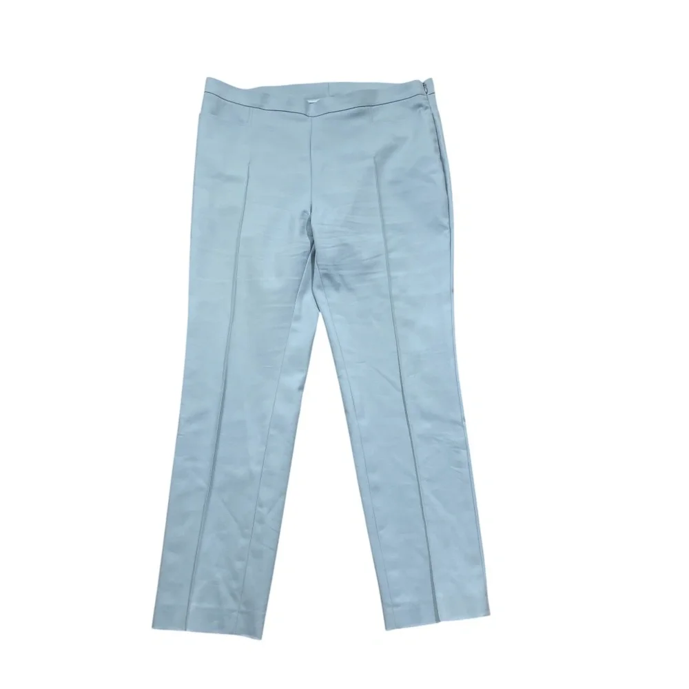 Akris Punto Light Blue Womens Dress Pants Side Zipper Cotton Blend Straight Leg‎